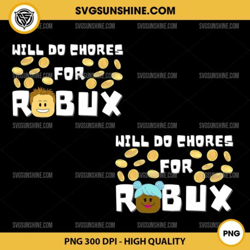 Will Do Chores For Robux PNG, Bundle Roblox Boy And Girl PNG File