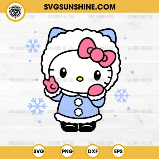 Winter Hello Kitty Christmas SVG