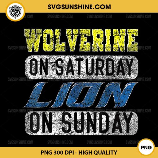 Wolverine On Saturday Lion On Sunday PNG