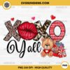 XOXO Y'all Teddy Bear PNG, XoXo PNG, Happy Valentine's Day PNG