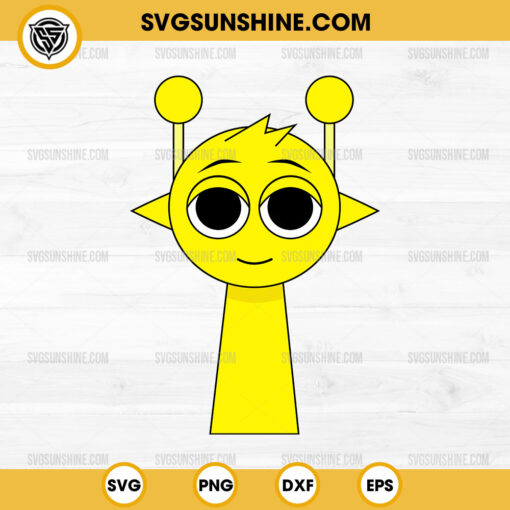 Yellow Simon Incredibox Sprunki SVG, Simon Yellow Sprunki Toys SVG