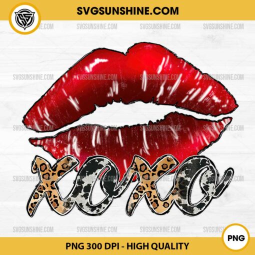 XOXO Red Lips PNG, XOXO Valentine PNG