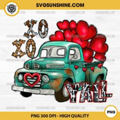 XOXO Yall Pickup Truck PNG, Love Truck PNG