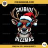 Skibidi Rizzmas Reindeer PNG, Funny Christmas Rizz Xmas PNG