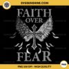 Faith Over Fear Angle Wings Patriotic American Prayer PNG