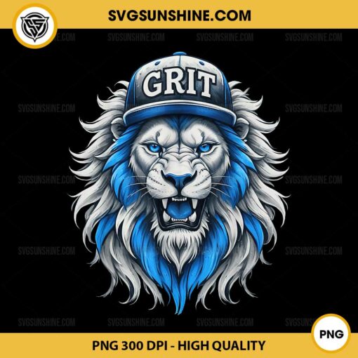 Grit Vintage Lion Lover PNG, Detroit Lions PNG