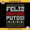 Feliz Navidad Putos Ugly Sweater Funny Christmas PNG