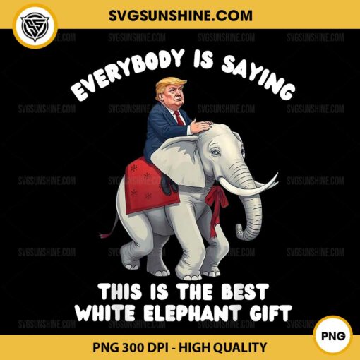 White Elephant Gag Wrapped Elephant Dumb PNG, Funny Donald Trump PNG