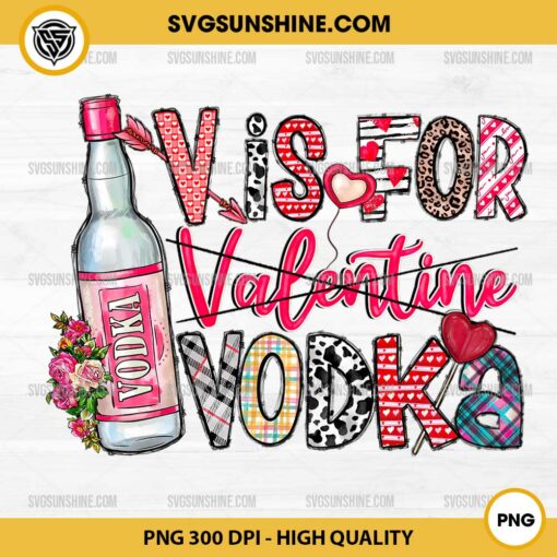 Is V For Vodka Or Valentines Day PNG