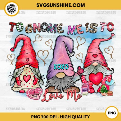 To Gnome Me Is To Love Me Gnome Trio PNG