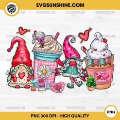 Valentine Gnome And Coffee Duo PNG