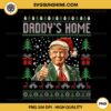 Funny Daddy's Home Trump Ugly Christmas Sweater Xmas PNG