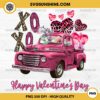 Valentine Truck With XOXO And Hearts PNG