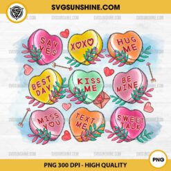 Valentines Day Candy Hearts PNG FILE