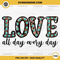 Love all Day Every Day PNG, Retro Valentine PNG