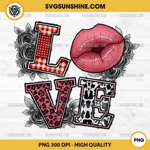 Love With Lips PNG, Love Kiss Valentine PNG