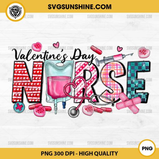 Valentine Day Nurse PNG Sublimation