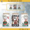 Jingle Bell Rockin Skeleton Christmas 16oz Glass Can PNG