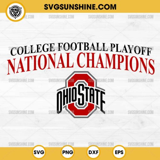 2024 College Football Playoff National Champions SVG, Ohio State Buckeyes Football SVG