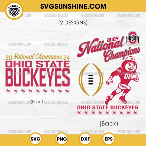 2024 National Champions Ohio State Buckeyes SVG Bundle