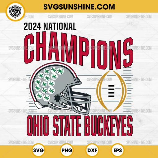 2024 National Champions Ohio State Buckeyes SVG PNG Files