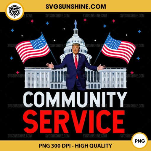 2025 Donald Trump Community Service Inauguration PNG, Donald Trump American Flag PNG