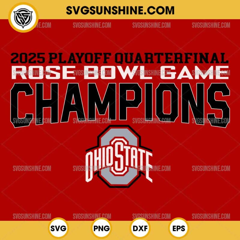 2025 College Football Playoff Rose Bowl Champions Ohio State Buckeyes