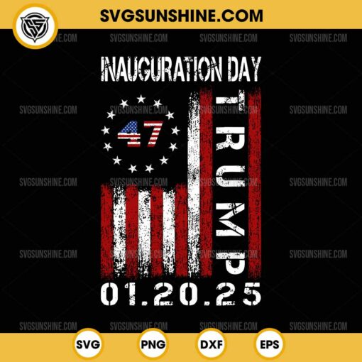 47th President Donald Trump American Flag SVG, Inauguration Day 47th President SVG