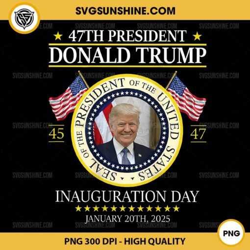 47th President Donald Trump PNG, Inauguration Day 2025 PNG