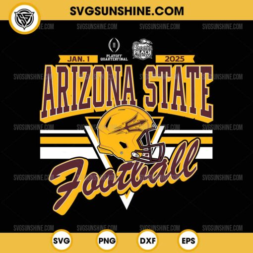 Arizona State Sun Devils Peach Bowl CFP 2025 SVG, Arizona State Football SVG