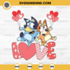 Bluey Bingo Love Heart SVG, Bluey Valentines Day SVG, Bluey And Bingo SVG