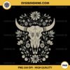 Boho Cow Bull Skull PNG Sublimation