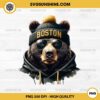 Boston Bruins Mascot PNG, Boston Bear Mascot with Sunglasses and Beanie PNG