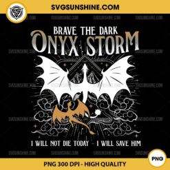 Brave The Dark Onyx Storm PNG, Fourth Wing Basgiath War College PNG