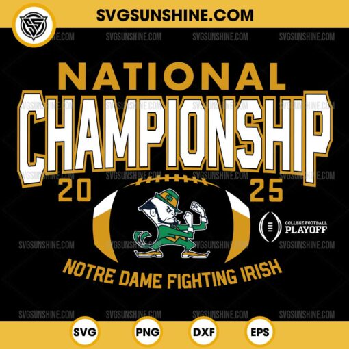 CFP National Championship 2025 Notre Dame Fighting Irish SVG