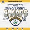 CFP Quarterfinal at the Allstate Sugar Bowl Champs 2025 Notre Dame Fighting Irish SVG