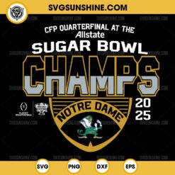 CFP Sugar Bowl Champs Notre Dame Fighting Irish 2025 SVG