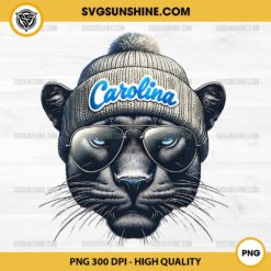 Carolina Panthers Mascot PNG, Cool Carolina Panther with Beanie and Sunglasses PNG