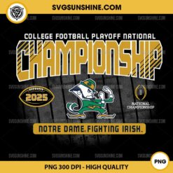 College Football Playoff National Championship 2025 Notre Dame Fighting Irish PNG