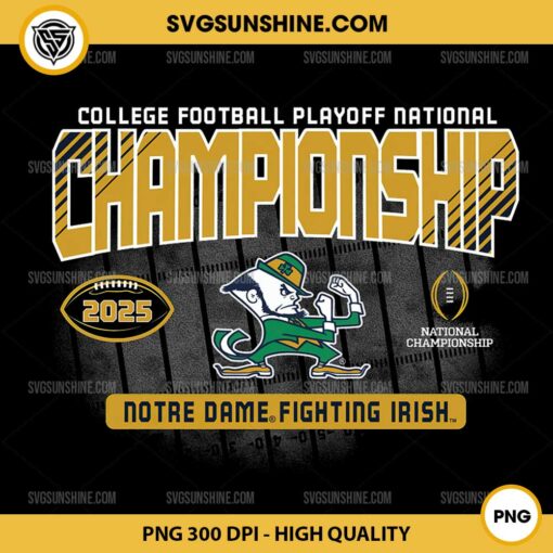 College Football Playoff National Championship 2025 Notre Dame Fighting Irish PNG