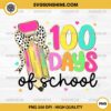 Coquette Pencil Bow 100 Days of School PNG, Happy 100th Day of School PNG