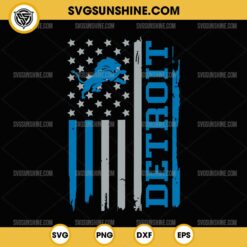 Detroit Lions USA Flag SVG, Detroit Lions Logo SVG, Detroit Lions SVG