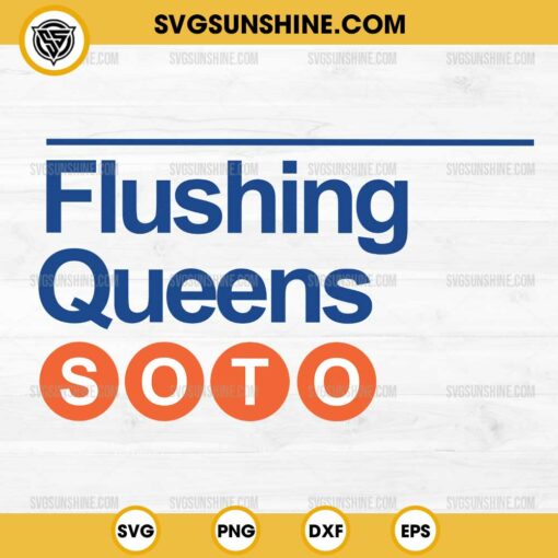 Flushing Queens Soto SVG File, Juan Soto SVG, Baseball SVG