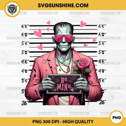 Frankenstein Valentine Mug Shot PNG, Frankenstein Valentine PNG