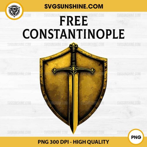 Free Constantinople PNG, Sword and Shield PNG