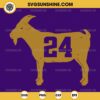 GOAT 24 Basketball SVG, Kobe Bryant SVG, Los Angeles Lakers Basketball SVG