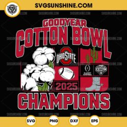 Goodyear Cotton Bowl Champions 2025 Ohio State Buckeyes SVG, College Football Playoff 2025 SVG