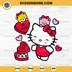 Hello Kitty Be Mine Candy Heart SVG, Hello Kitty Valentine SVG