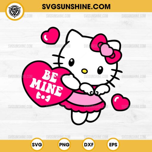 Hello Kitty Be Mine SVG, Hello Kitty Valentine SVG