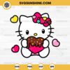 Hello Kitty Chocolate Heart SVG File,Valentine Hello Kitty SVG